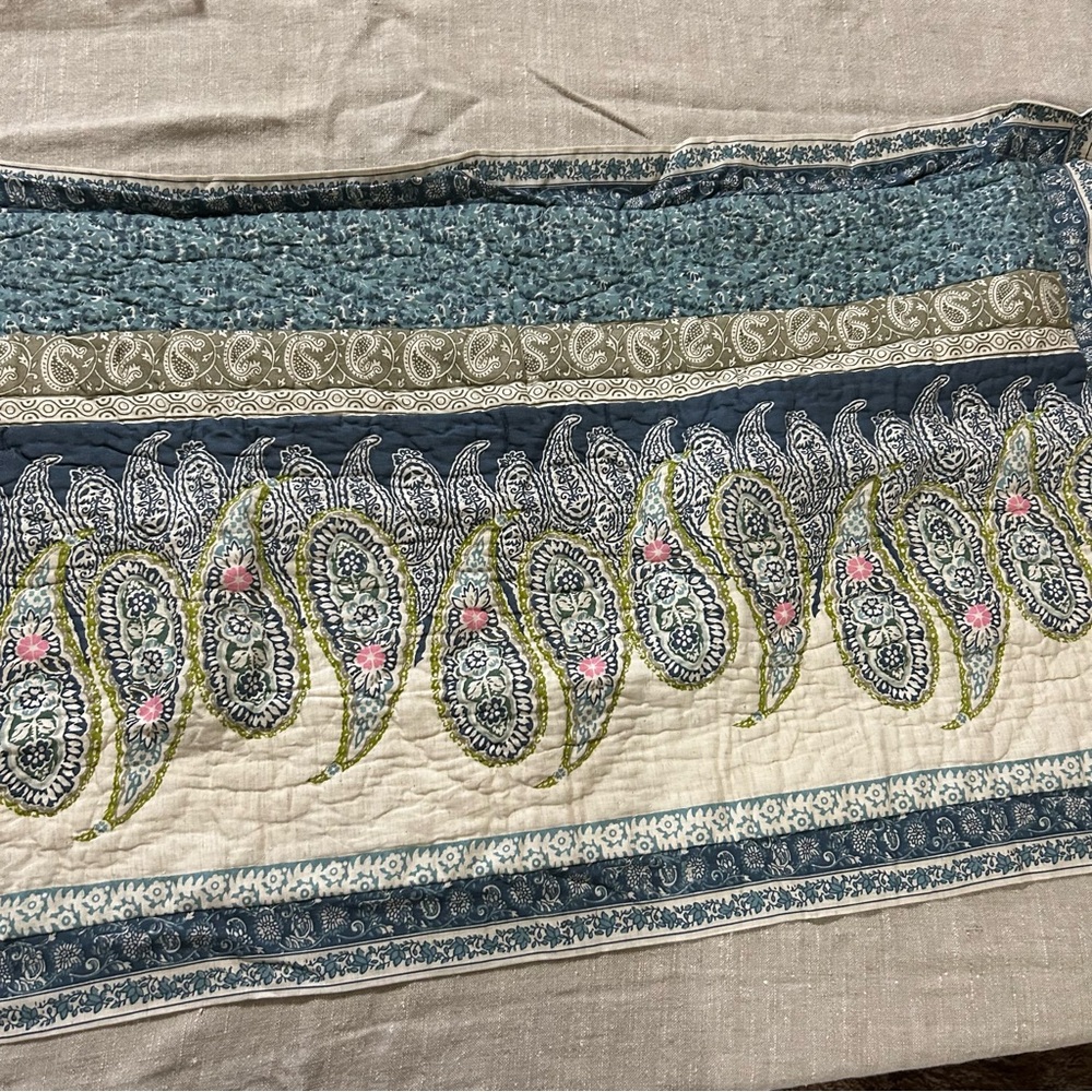 Paisley Print Pillow Sham NWT